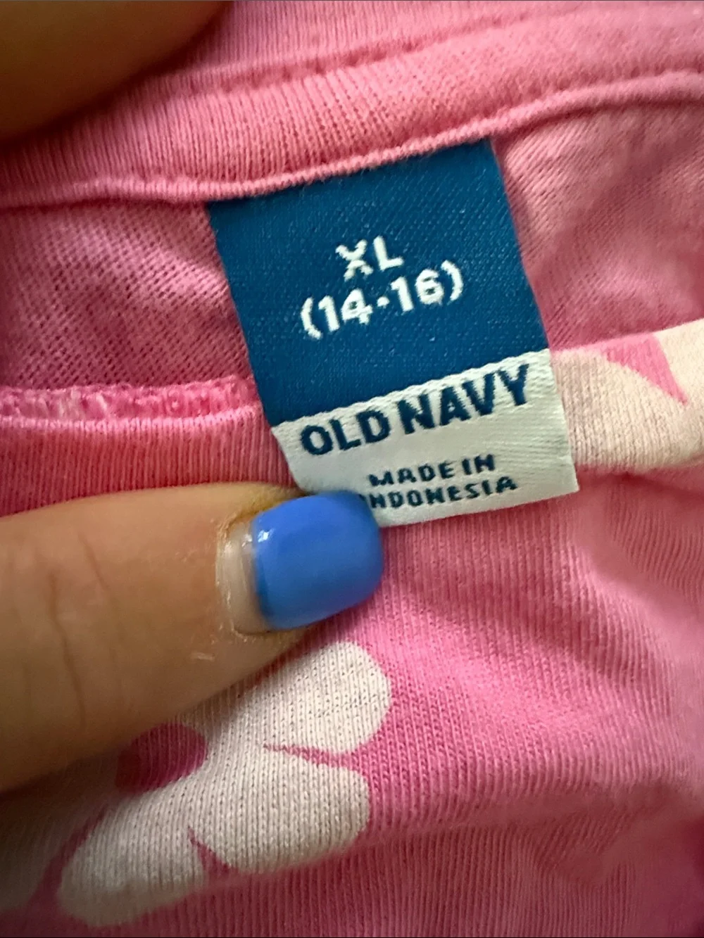 Old Navy Pink Daisy Knot-Front Crop Top